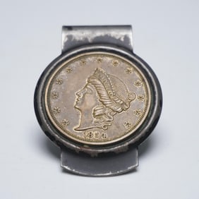 Kellogg & Co. 1854 Liberty Head Replica Coin Money Clip