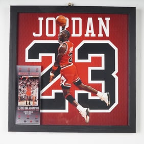Michael Jordan 3D Acrylic Art Block by Highland Mint, Chicago Bulls