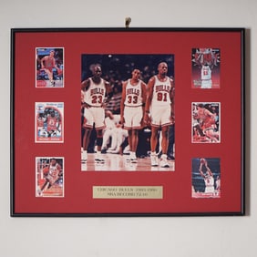 Chicago Bulls 1995-1996 NBA Record 72-10 Tribute Framed with Cards & Photo