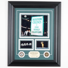 Boston Celtics 2008 NBA Champions LE Highland Mint Framed Banner Display