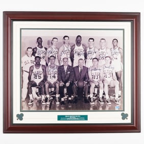 1960-61 Boston Celtics Team Photo with Original Signatures