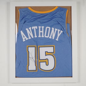 Carmelo Anthony Signed Denver Nuggets Jersey in Frame