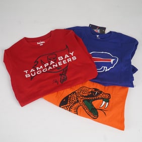 3pc NFL and NCAA Fan Apparel Lot, Mixed Teams and Sizes