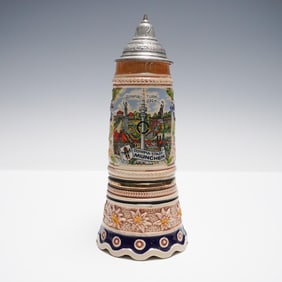 1972 Munich Olympics German Beer Stein with Built-in Music Box