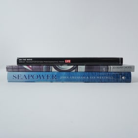 3pc Transportation and Naval Power History Book Collection