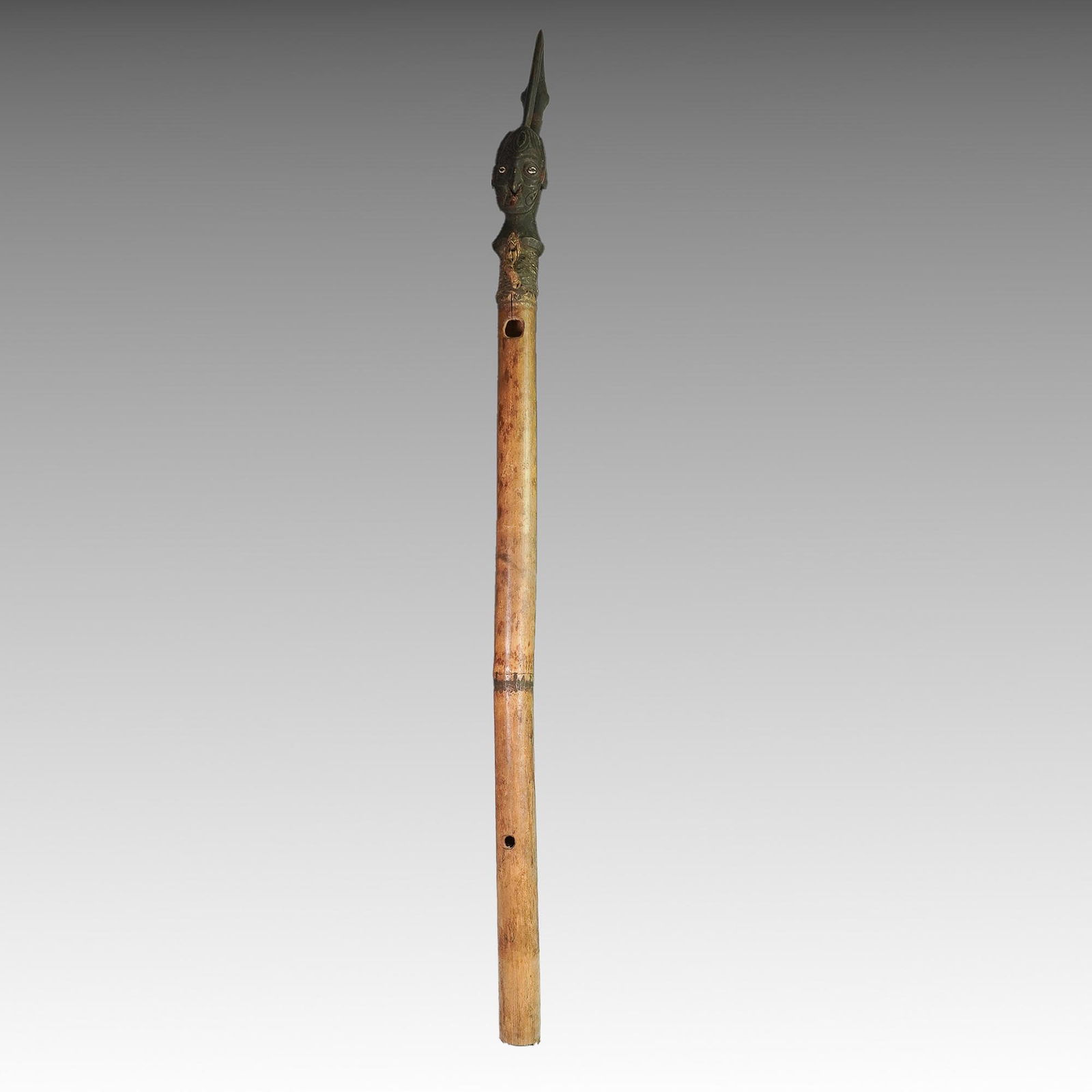 Carved Wood Courting Flute with Figural Finial (1 of 6)