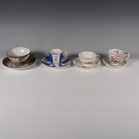 4pc Vintage Occupied Japan Porcelain Cups and Saucers