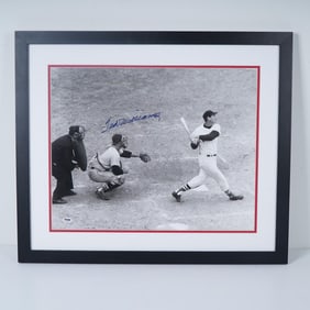 Boston Red Sox Ted Williams Autographed Framed Photo