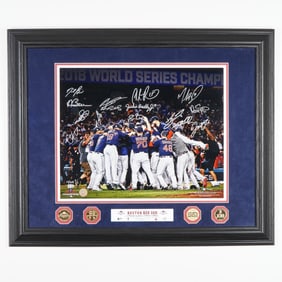 Boston Red Sox 2018 World Series Champions Framed Photo with Original Team