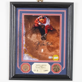Framed Jason Varitek Signed Photo, Boston Red Sox