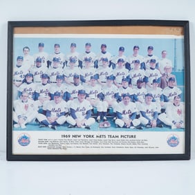 1969 New York Mets Team Framed Color Picture