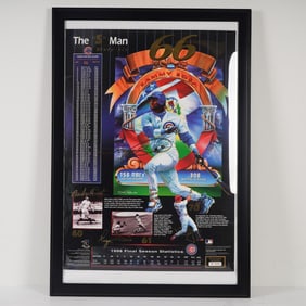 Sammy Sosa 1998 Home Run Chase Commemorative Framed Poster No. 05597