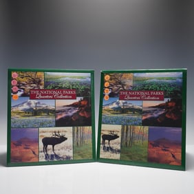 2 National Parks Quarters Collection Binders with Coins