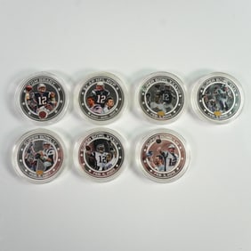 7pc Bradford Exchange Mint Tom Brady Patriots Proof Coin Collection