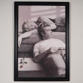 Framed Print by Paul Gassenheimer Featuring Marilyn Monroe and James Dean