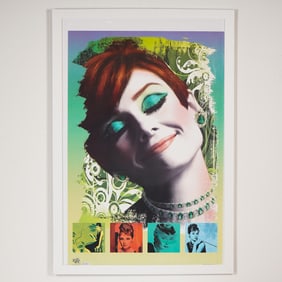 Retro Style Audrey Hepburn Pop Art Framed Poster