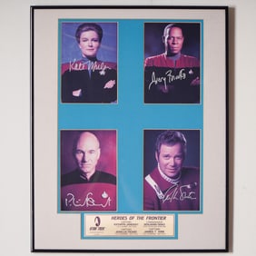 Autographed Star Trek Heroes of the Frontier Photographic Display w/ COA