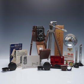 Rolleicord DBP DBGM TLR Camera Outfit with Accessories and Manuals