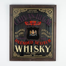 Chivas Regal Blended Scotch Whisky Mirror Sign, Royal Warrant Design