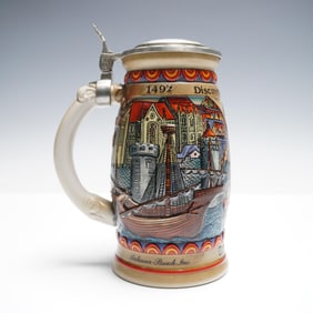 Anheuser-Busch Ceramic Beer Stein, Discover America, Nina