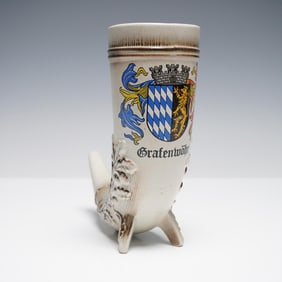 German Horn-Form Stein, Grafenw?hr Coat of Arms