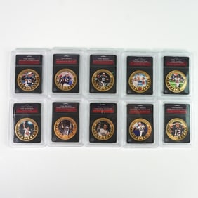 10pc Tom Brady Super Bowl Commemorative Coin Collection