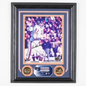 Framed Dick Butkus Signed Photo, Chicago Bears