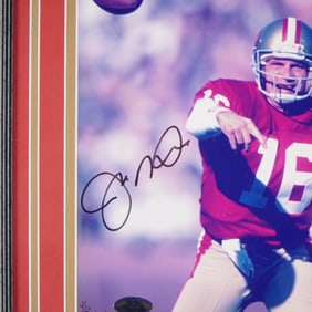 Framed Joe Montana Signed Photo, San Francisco 49ers