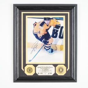 Framed Sergei Samsonov Signed Photo, Boston Bruins