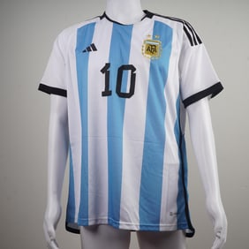 Argentina AFA Soccer Jersey, Messi 10 Home Kit Size Large