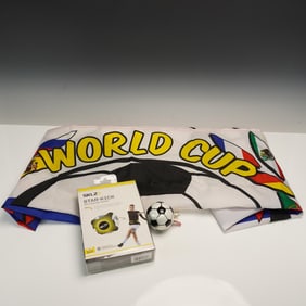 3pc Soccer Lot with SKLZ Trainer and Ornament