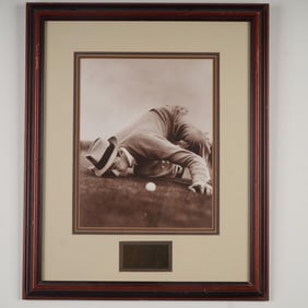Sam Snead Framed Golf Photograph with 1991 New England PGA Section Plaque