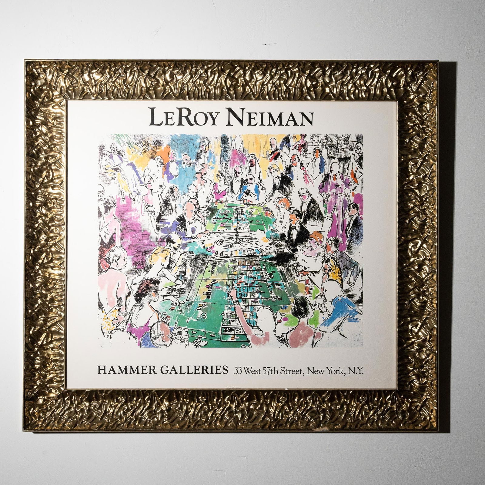 LeRoy Neiman (Aft.) Color Lithograph Poster, Casino Scene (1 of 4)
