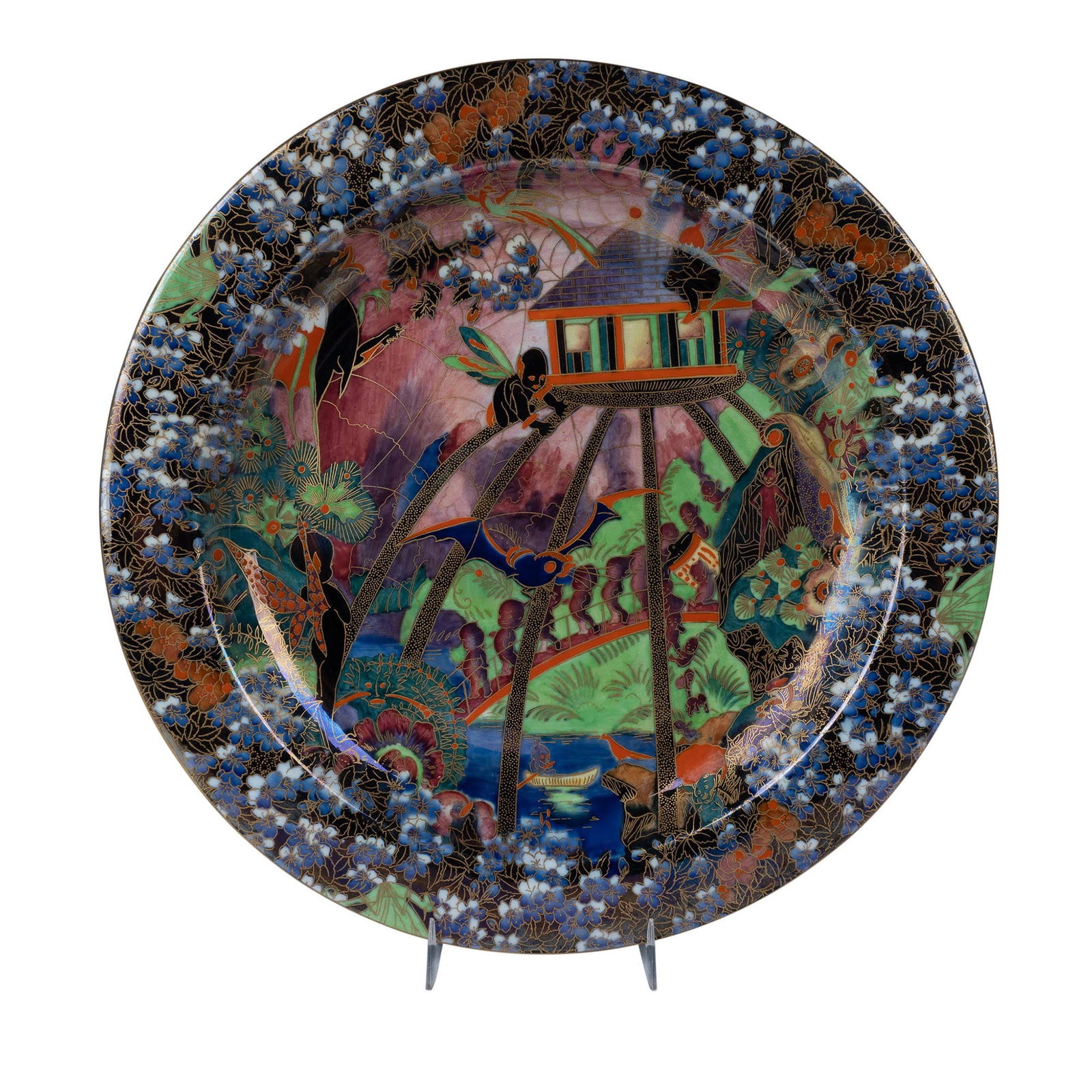 Wedgwood Fairyland Lustre Charger, Imps on a Bridge Z5360 (1 of 6)