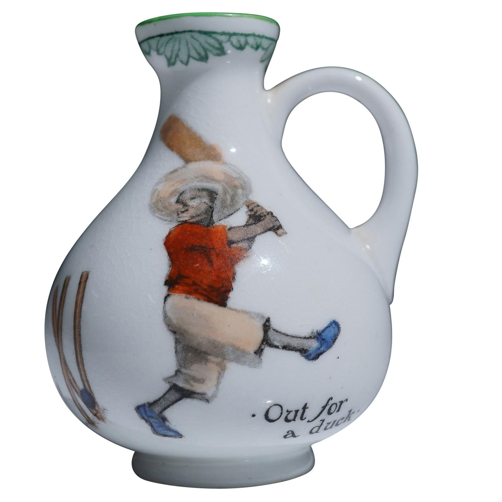 Royal Doulton The All Black Cricketer Team Series Ware Jug, Out For a Duck (1 of 4)