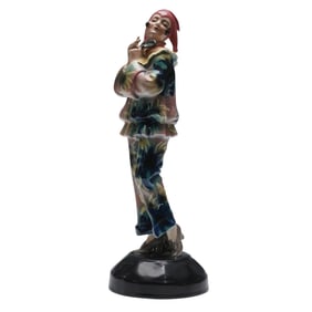Stephan Dakon Josef Lorenzl Pierrette with Mask Figure by Goldscheider