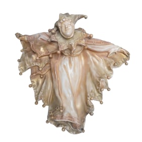 Doulton Burslem Vellum Lady Jester Wall Pocket