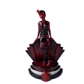 Peggy Davies Art Deco Ruby Fusion Figurine