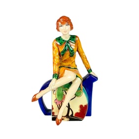 Peggy Davies Ceramics Colorway Figurine, Clarice Teatime