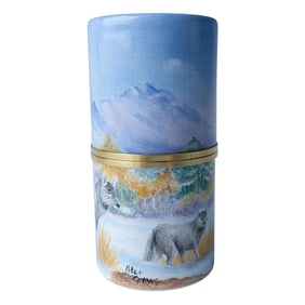 Elliot Hall Enamel Wolves Box