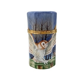 Elliot Hall Enamel Owl Box