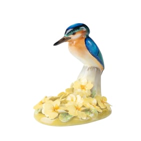 Royal Doulton Figurine, Kingfisher on Stand with Primroses