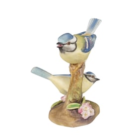 Royal Worcester Bone China Figurine, Blue Tits
