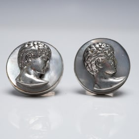 Fenwick and Sailors Sterling Silver Caesar Cufflinks
