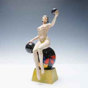 Peggy Davies Ceramics by Andy Moss Exotic Figurine, Isadora