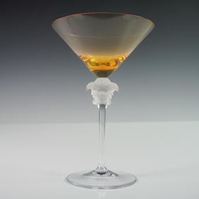 Versace by Rosenthal Crystal Martini Glass, Medusa Design
