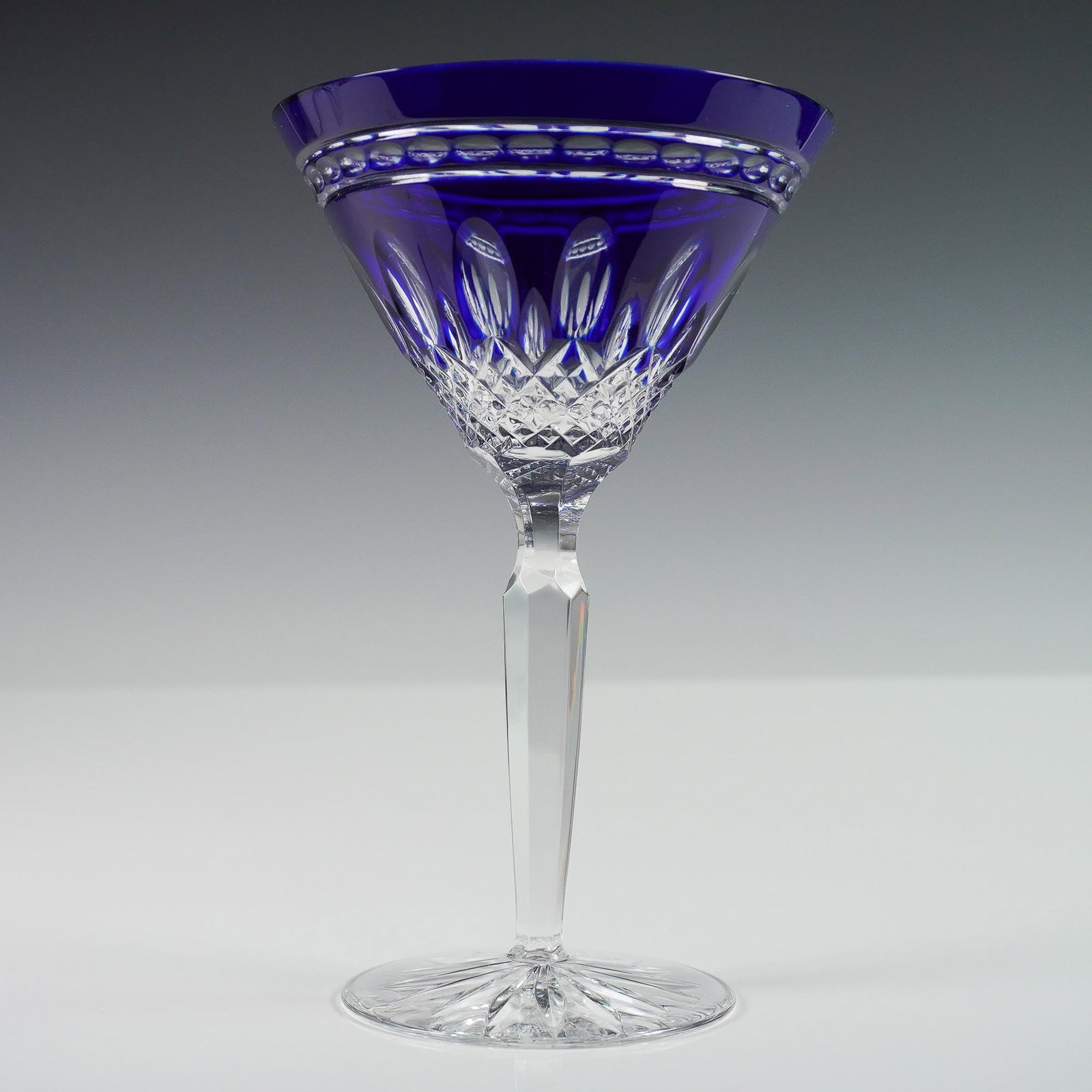 Waterford Cut to Cobalt Crystal Martini Glass (1 of 4)
