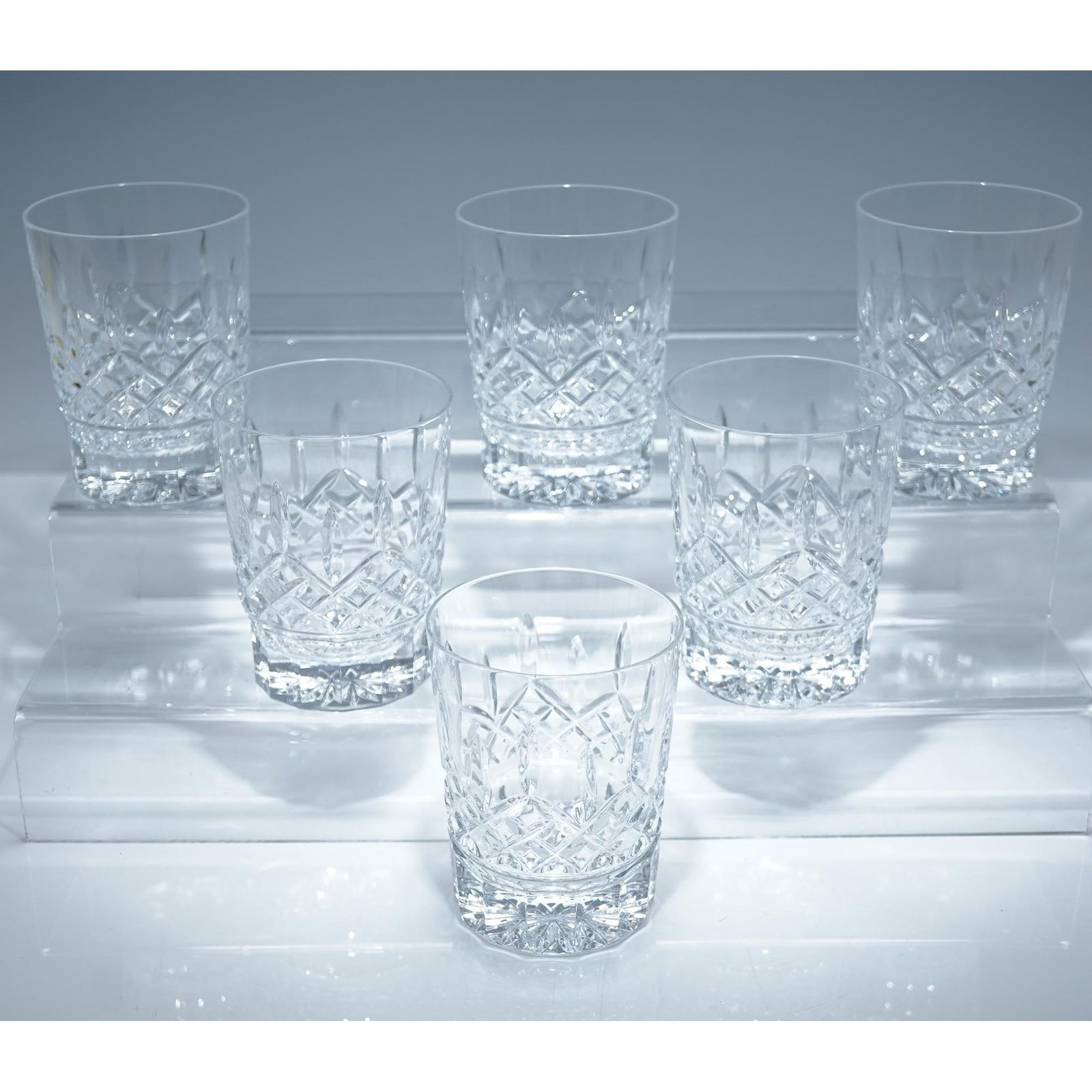 6pc Waterford Crystal Lismore Double Old Fashioned Glasses (1 of 4)