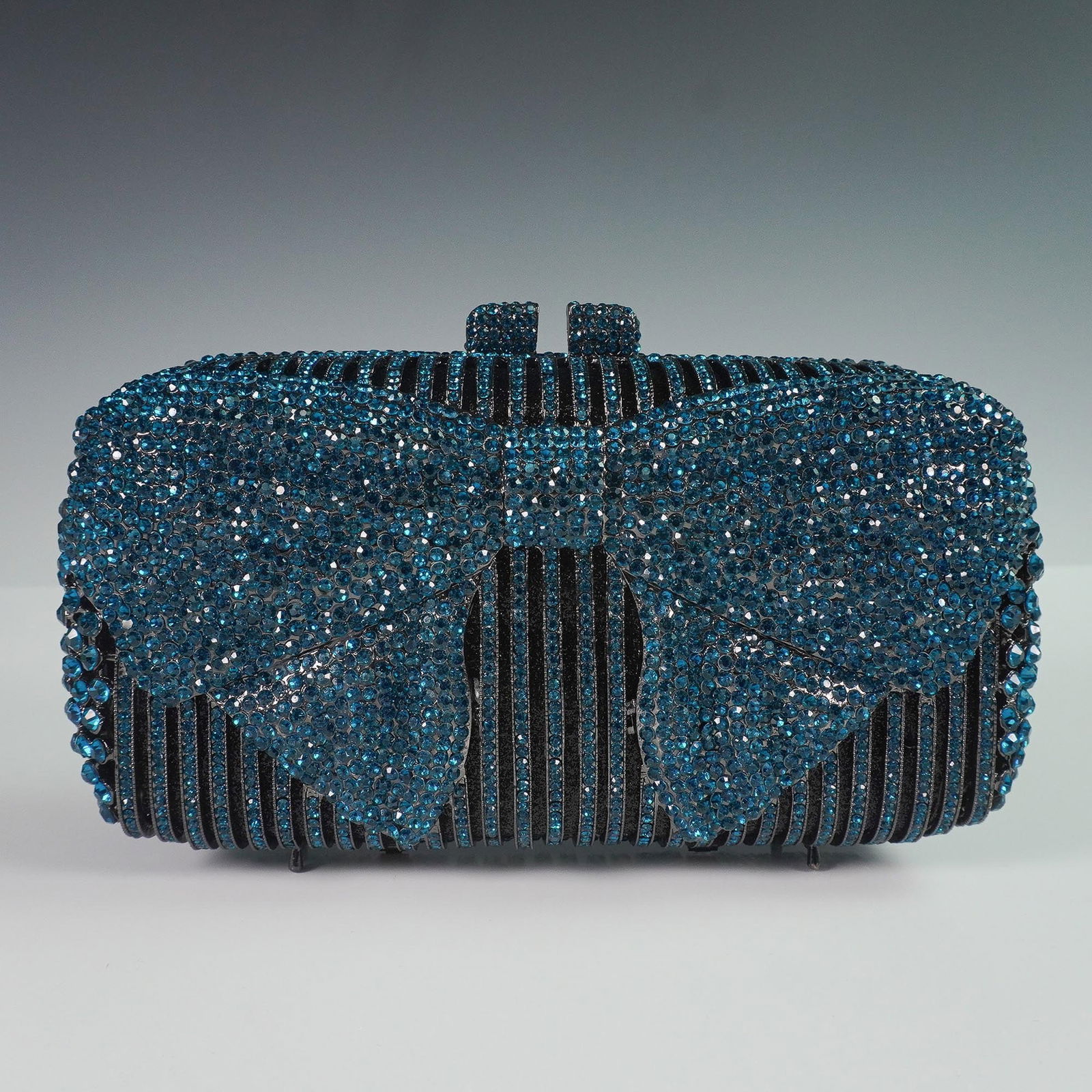 Rhinestone Embellished Evening Formal Clutch Purse (1 of 7)