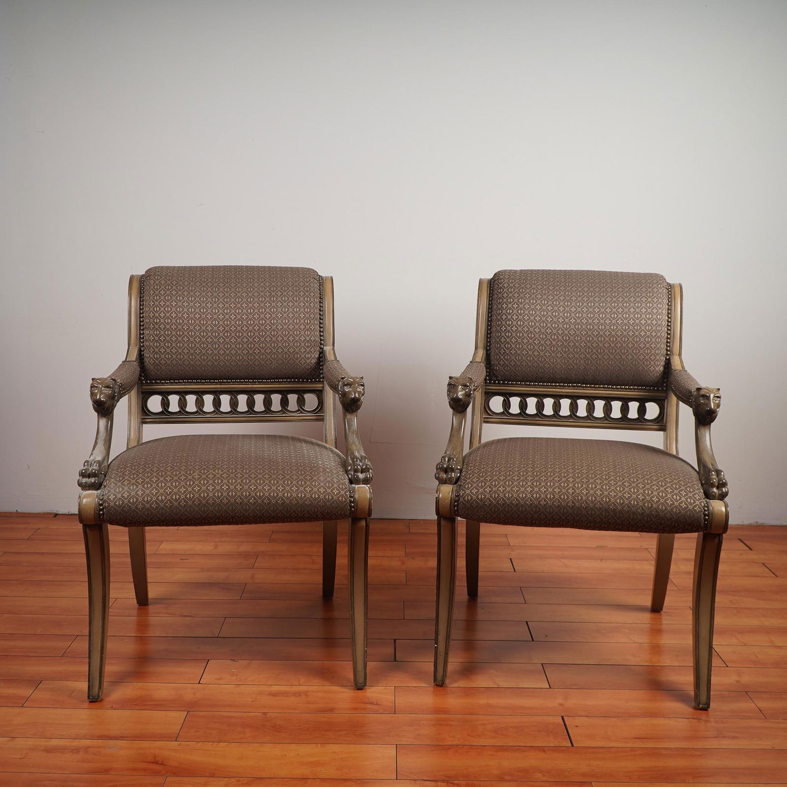 Pair of Ferguson Copeland Regency Revival Armchairs (1 of 9)